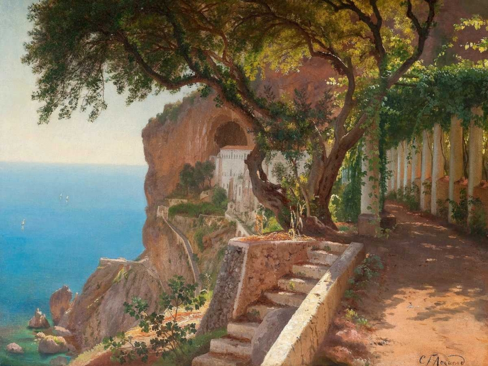 Pergola in Amalfi art print by Carl Frederic Aagaard for $57.95 CAD