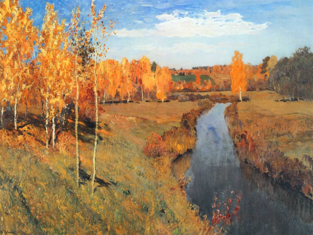 Golden Autumn art print by Isaac Levitan for $57.95 CAD