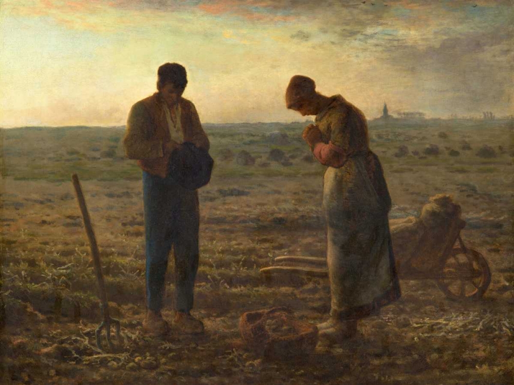 The Angelus art print by Jean-Francois Millet for $57.95 CAD