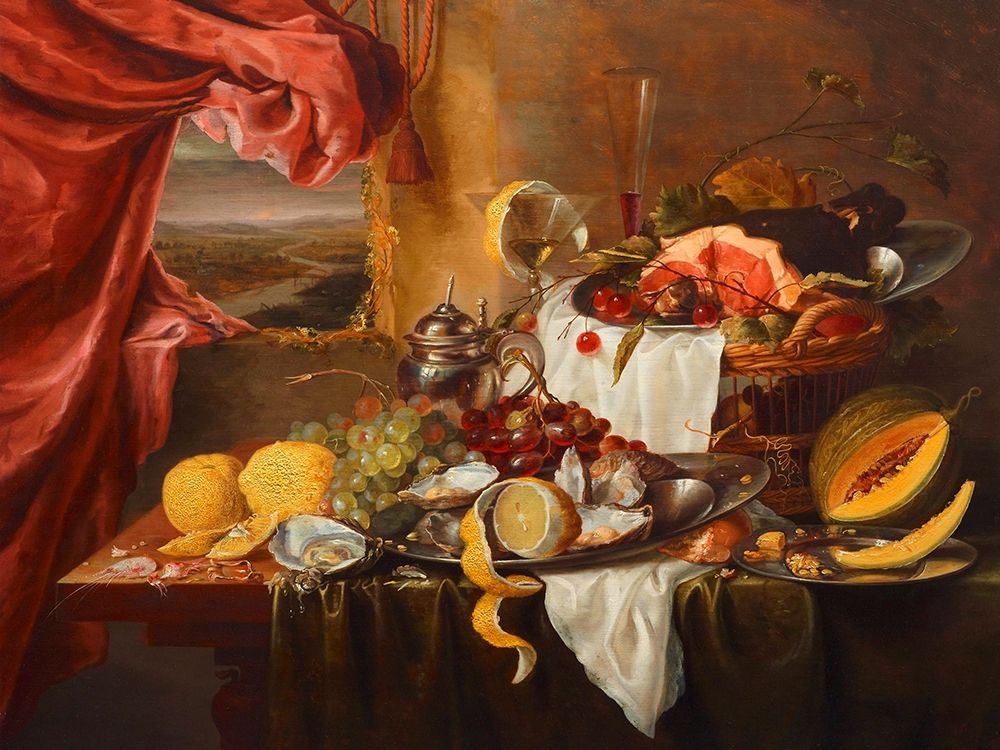 Still life with imaginary view art print by Laurens Craen for $57.95 CAD