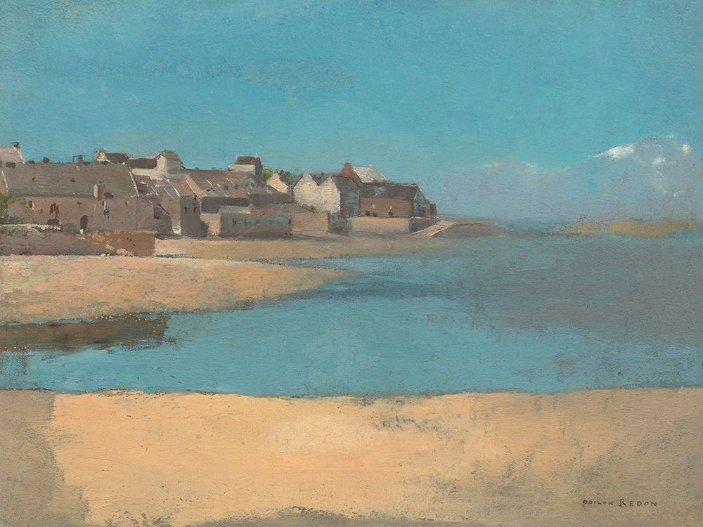Village by the Sea in Brittany art print by Odilon Redon for $57.95 CAD