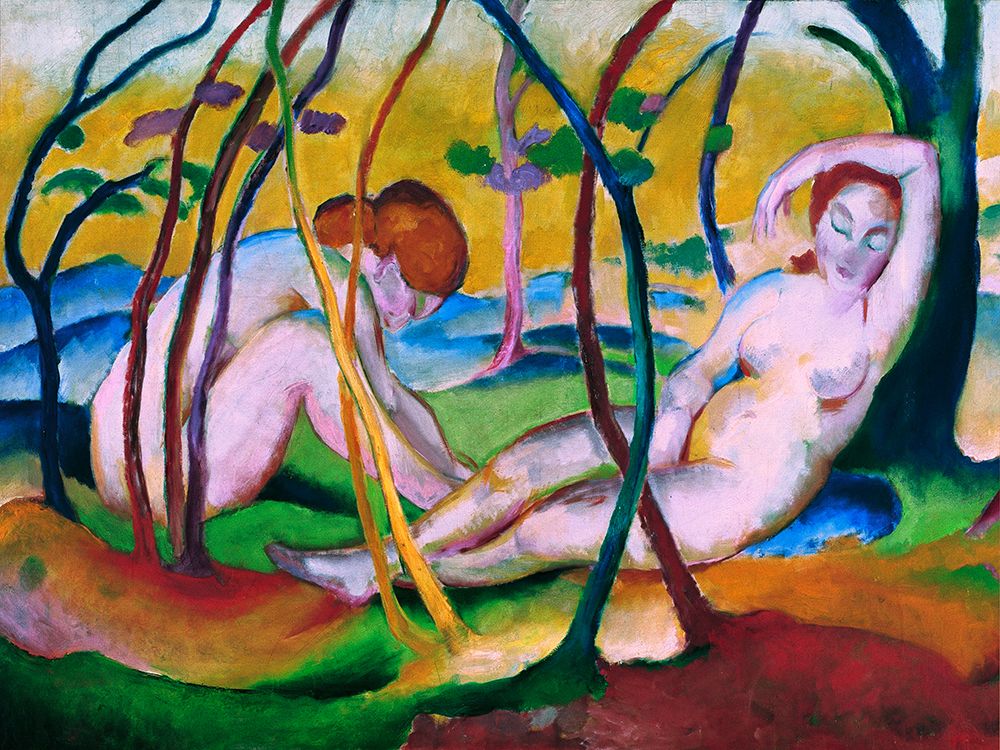 Nudes under Trees art print by Franz Marc for $57.95 CAD