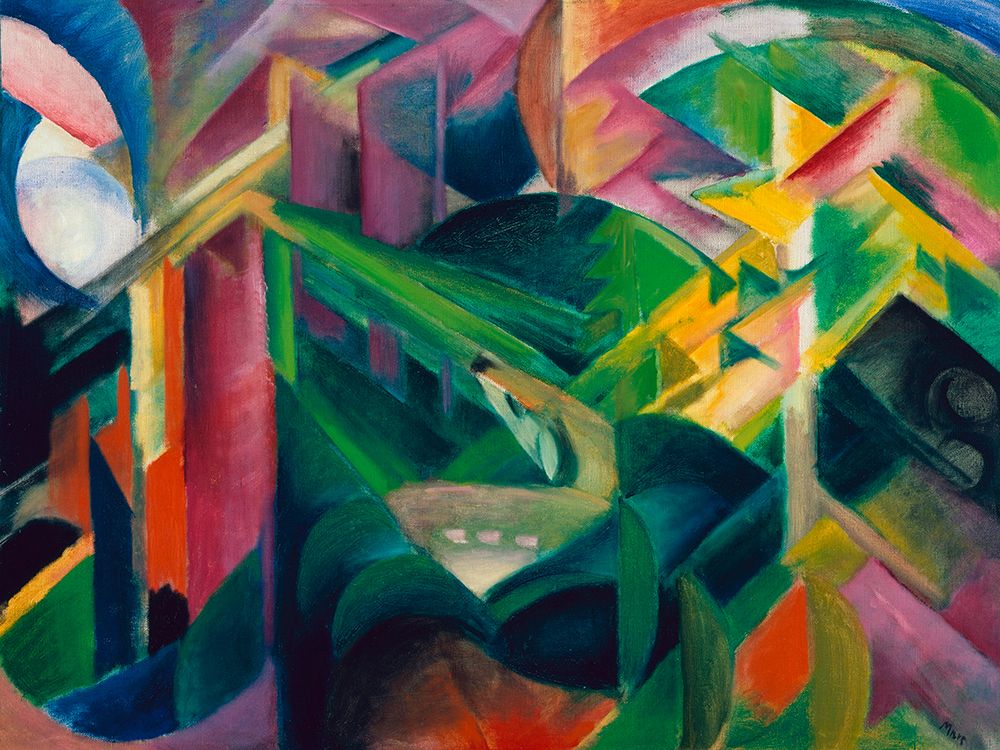 Deer in a Monastery Garden art print by Franz Marc for $57.95 CAD