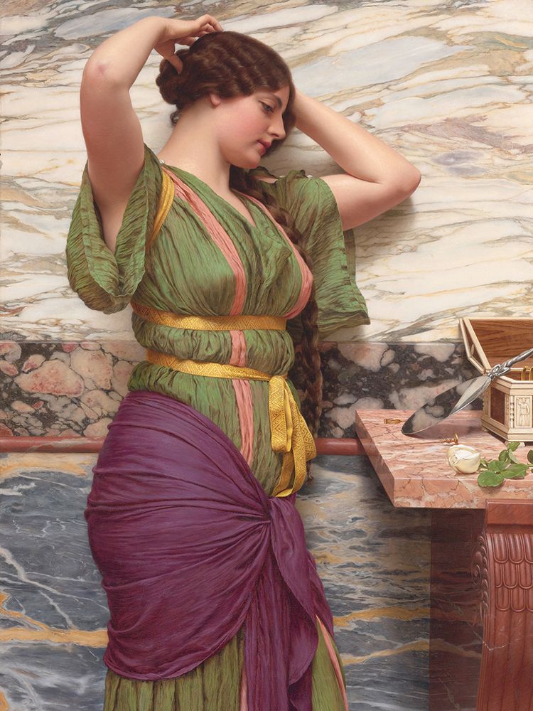 A Fair Reflection art print by John William Godward for $57.95 CAD