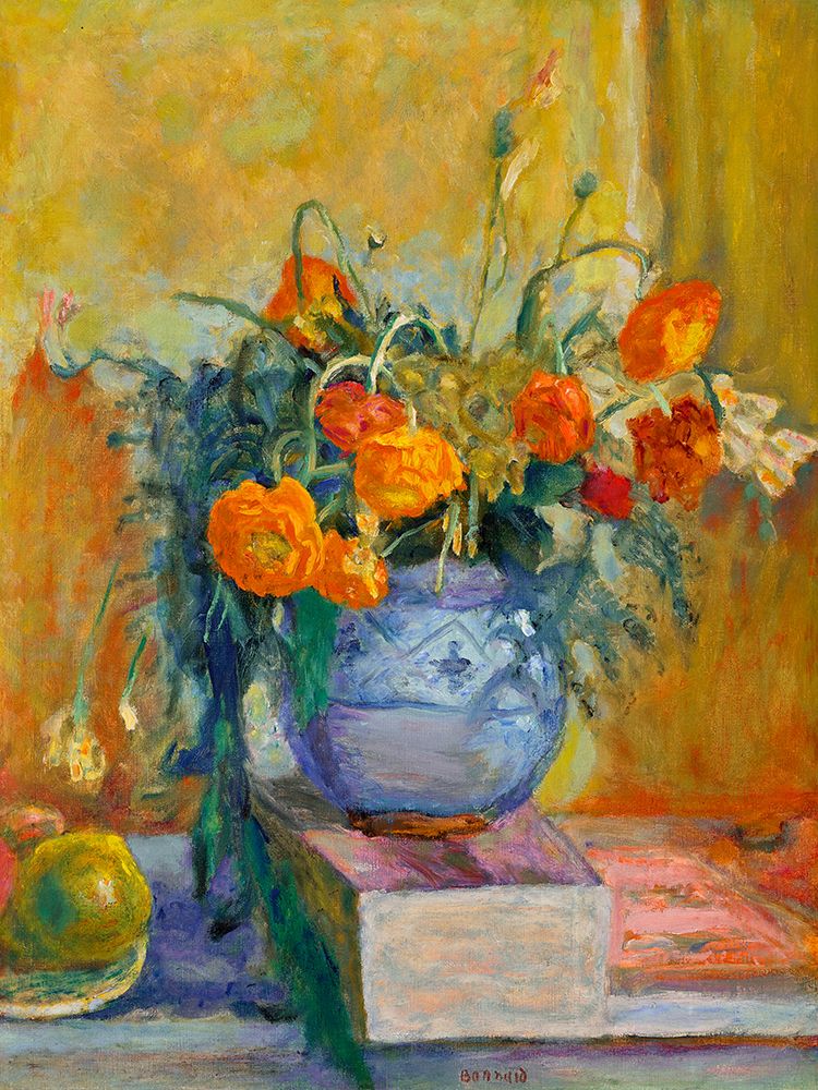 Renoncules au vase bleu art print by Pierre Bonnard for $57.95 CAD