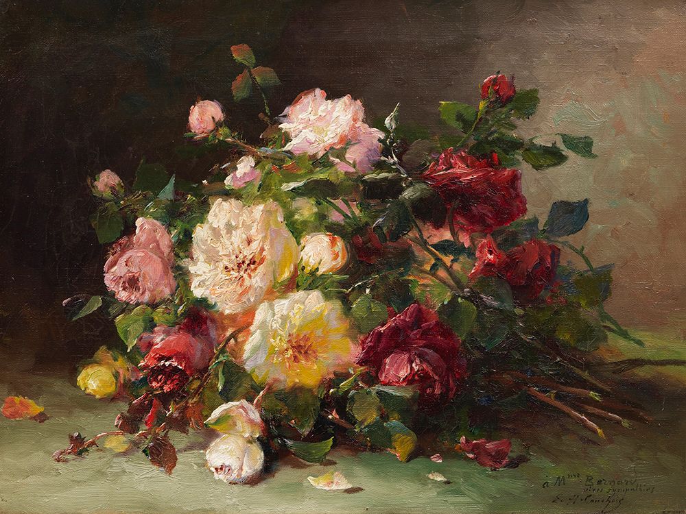 Bouquet de roses art print by Eugene Henri Cauchois for $57.95 CAD