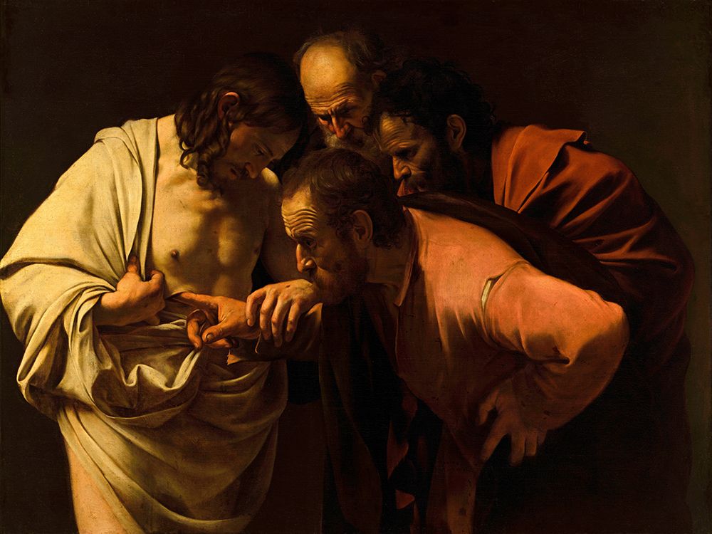 Doubting St. Thomas art print by Caravaggio for $57.95 CAD
