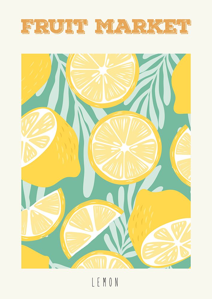 Fruit Market: Lemon art print by Atelier Deco for $57.95 CAD
