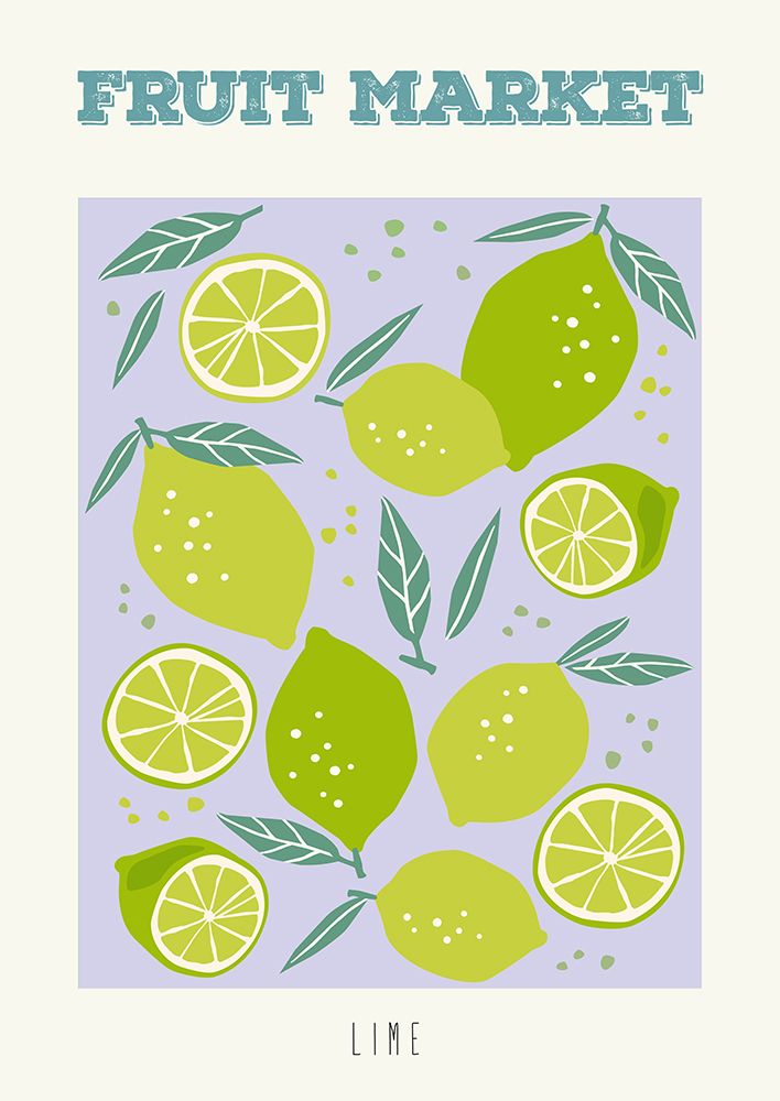 Fruit Market: Lime art print by Atelier Deco for $57.95 CAD