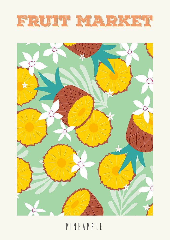 Fruit Market: Pineapple art print by Atelier Deco for $57.95 CAD