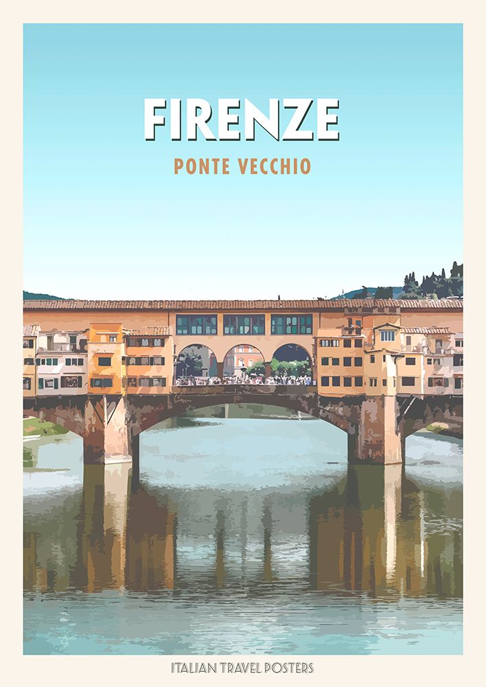 Firenze: Ponte vecchio art print by Atelier Deco for $57.95 CAD