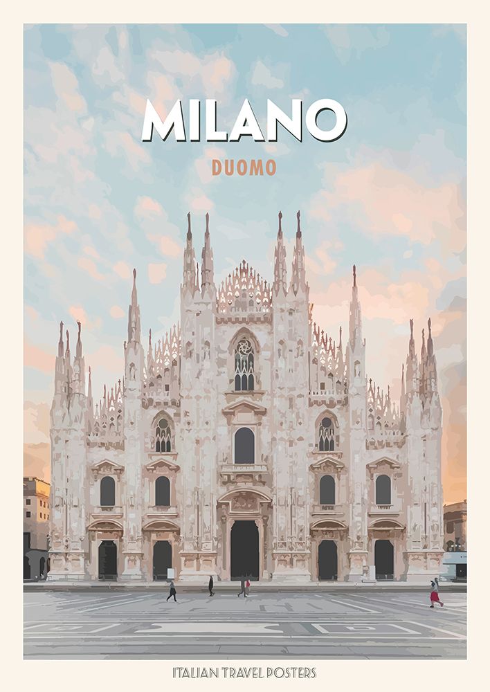 Milano: Duomo art print by Atelier Deco for $57.95 CAD