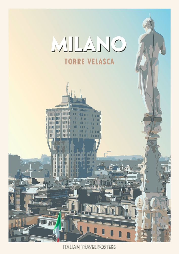 Milano: Torre Velasca art print by Atelier Deco for $57.95 CAD