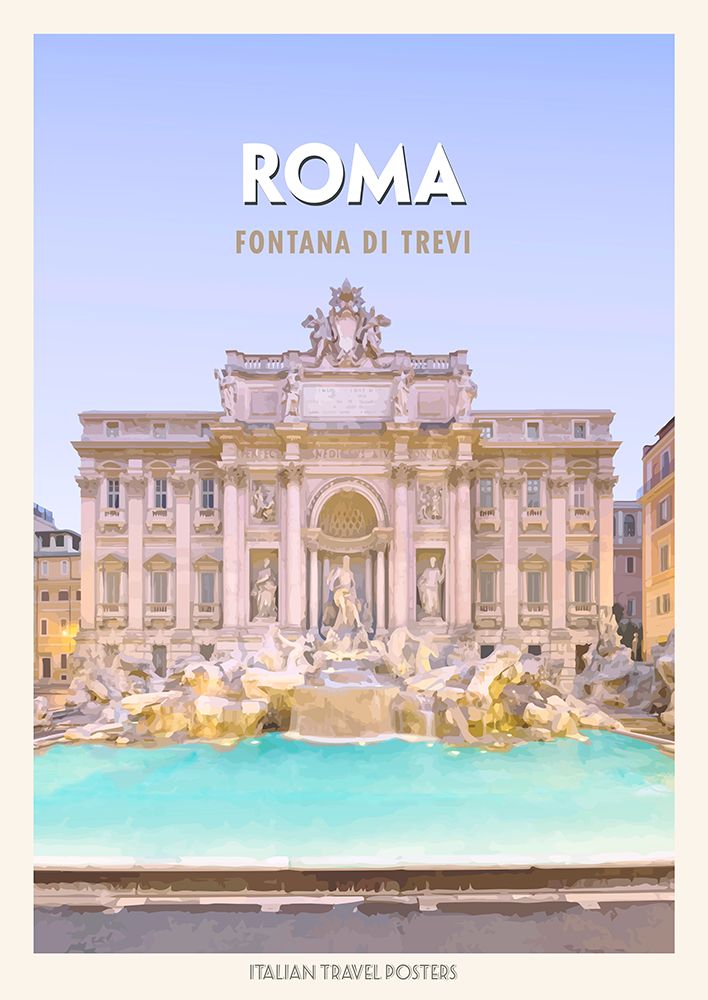 Roma: Fontana di Trevi art print by Atelier Deco for $57.95 CAD