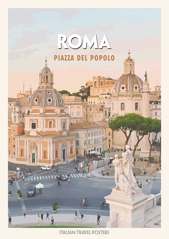 Roma: Piazza del Popolo art print by Atelier Deco for $57.95 CAD