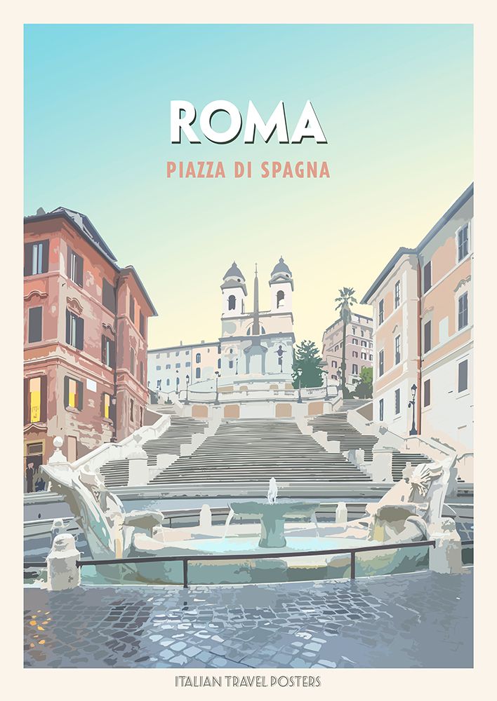 Roma: Piazza di Spagna art print by Atelier Deco for $57.95 CAD