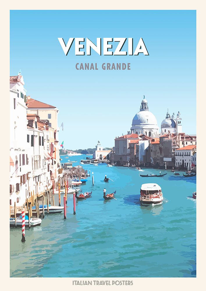 Venezia: Canal grande art print by Atelier Deco for $57.95 CAD