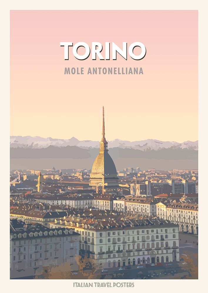 Torino: Mole antonelliana art print by Atelier Deco for $57.95 CAD