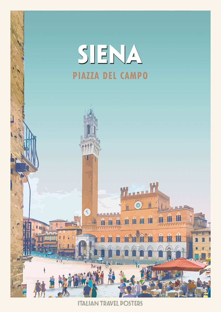 Siena: Piazza del campo art print by Atelier Deco for $57.95 CAD