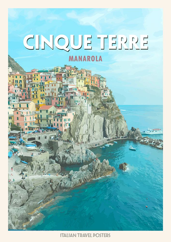Cinque Terre: Manarola art print by Atelier Deco for $57.95 CAD