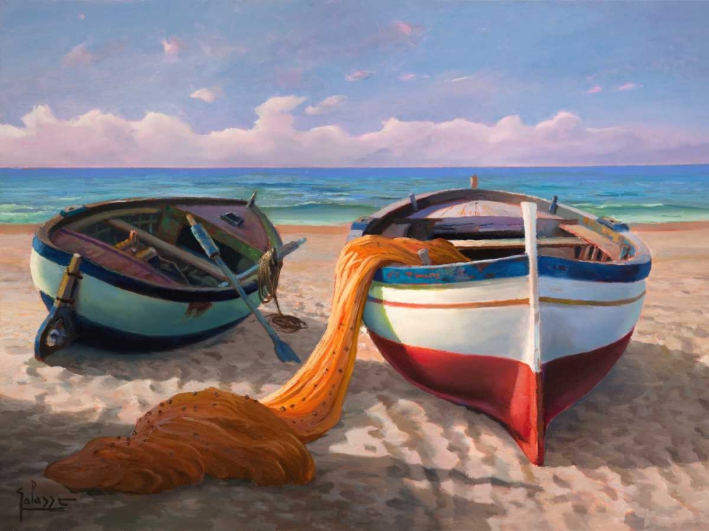 Barche sulla spiaggia art print by Adriano Galasso for $57.95 CAD