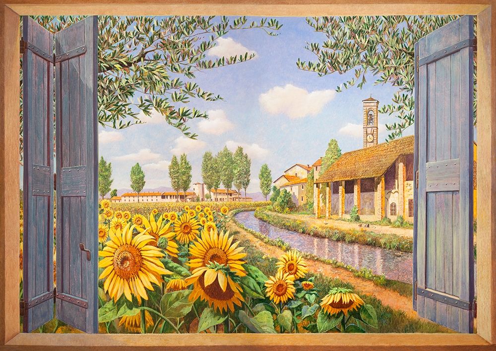 Casolare tra i girasoli art print by Andrea Del Missier for $57.95 CAD