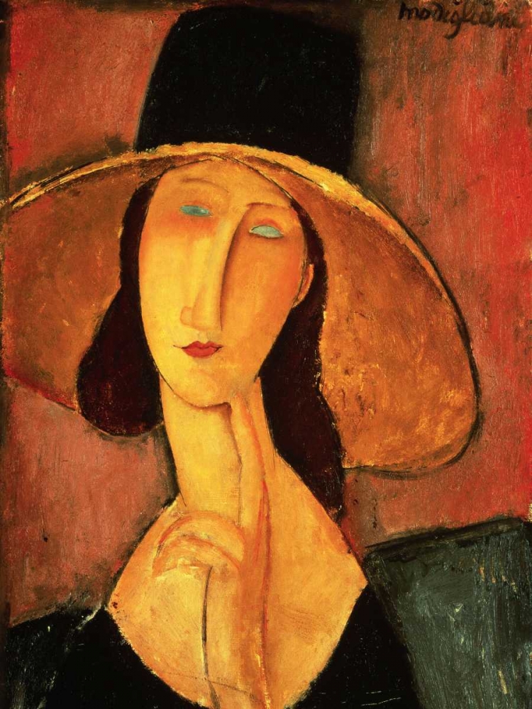 Portrait of Jeanne Hebuterne art print by Amedeo Modigliani for $57.95 CAD