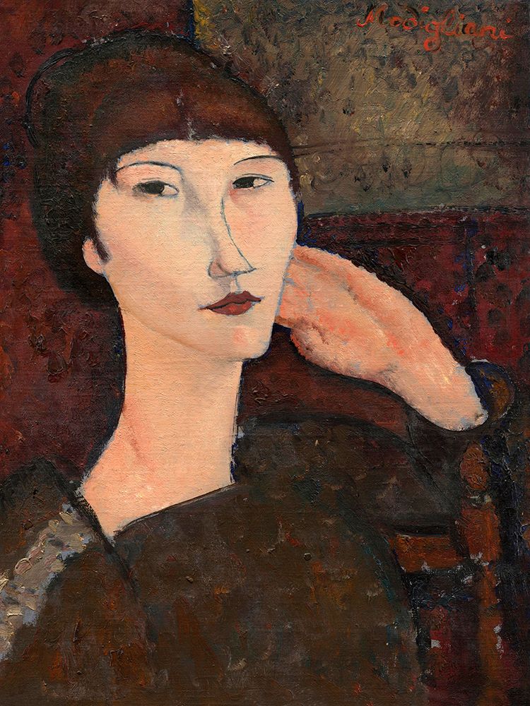 Adrienne (woman with bangs) art print by Amedeo Modigliani for $57.95 CAD