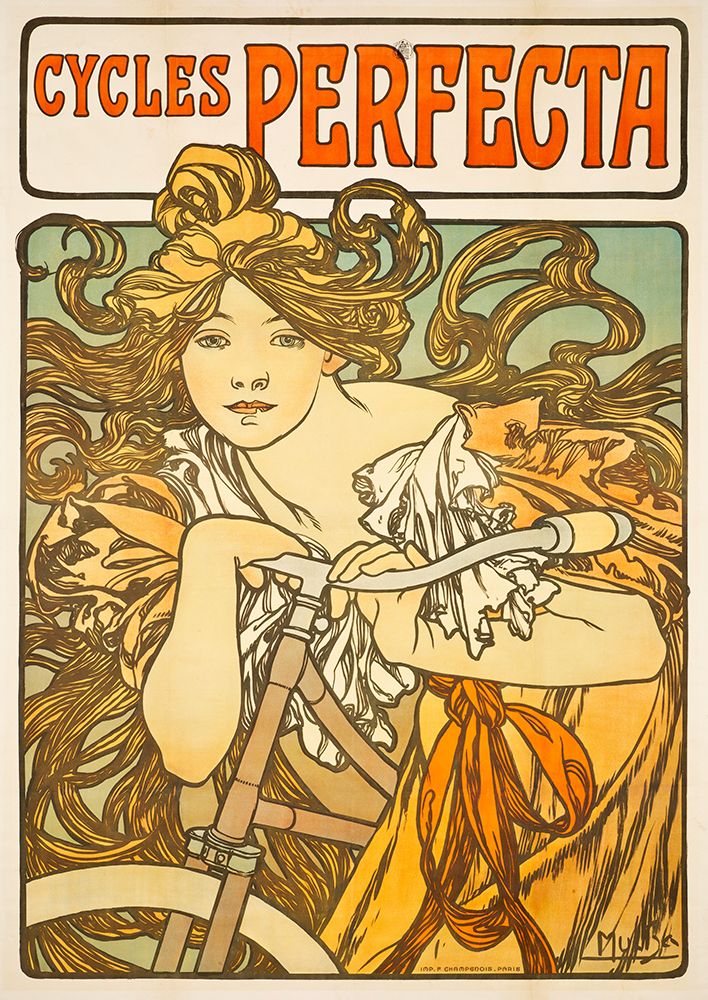 Cycles Perfecta art print by Alphonse Mucha for $57.95 CAD