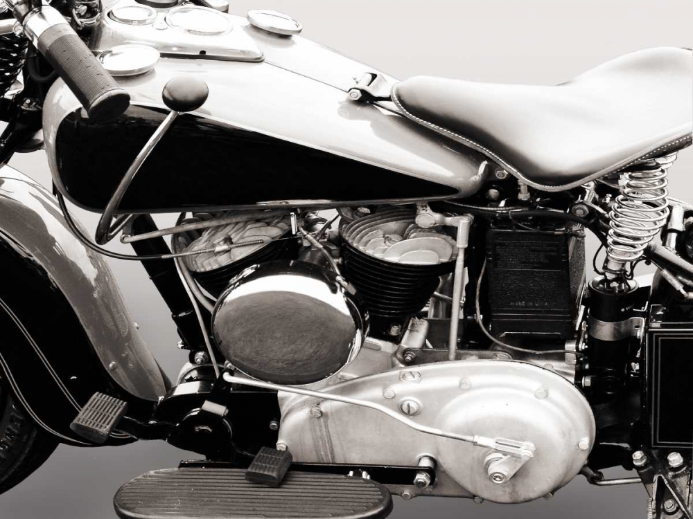 Vintage American V-Twin engine (detail) art print by Gasoline Images for $57.95 CAD
