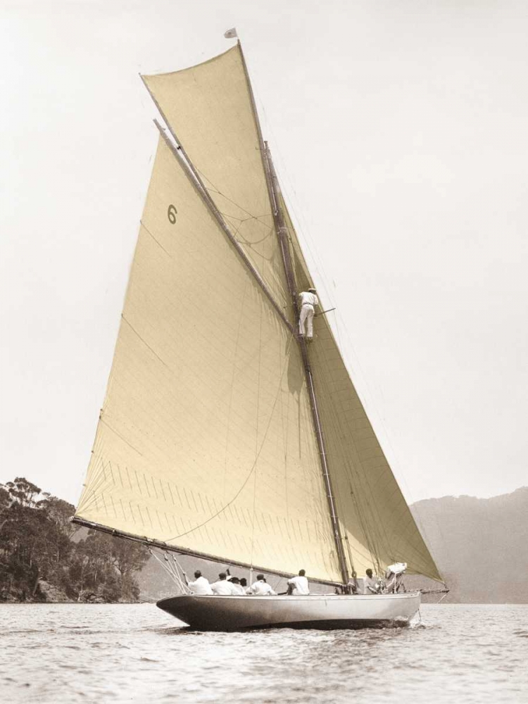 Vintage yacht art print by Anonymous for $57.95 CAD