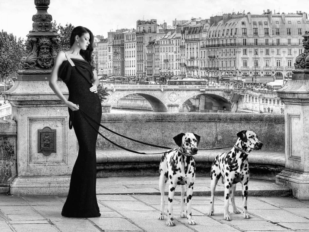 Walking in Paris art print by Julian Lauren for $57.95 CAD