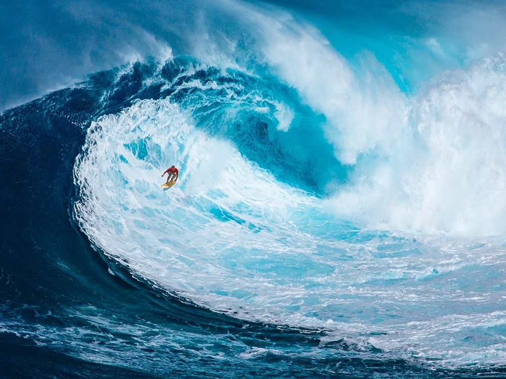Surfing the big wave, Tasmania art print by Pangea Images for $57.95 CAD