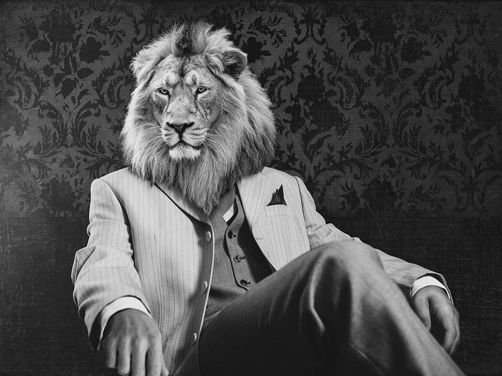 Pensive Leader - BW art print by VizLab for $57.95 CAD