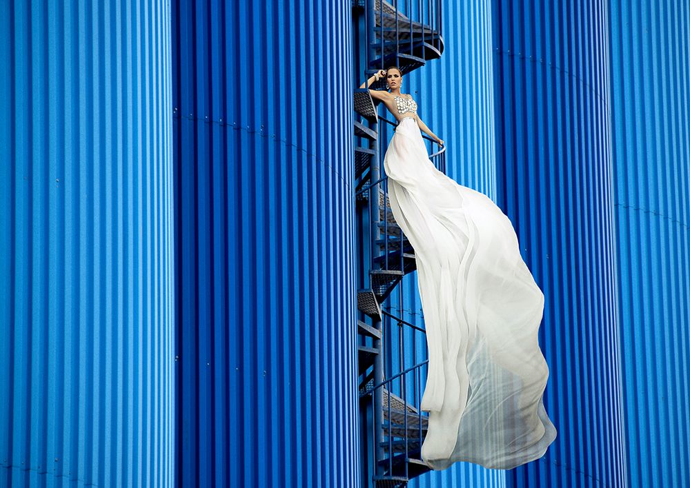 Unconventional Womenscape #5-Indigo art print by Julian Lauren for $57.95 CAD