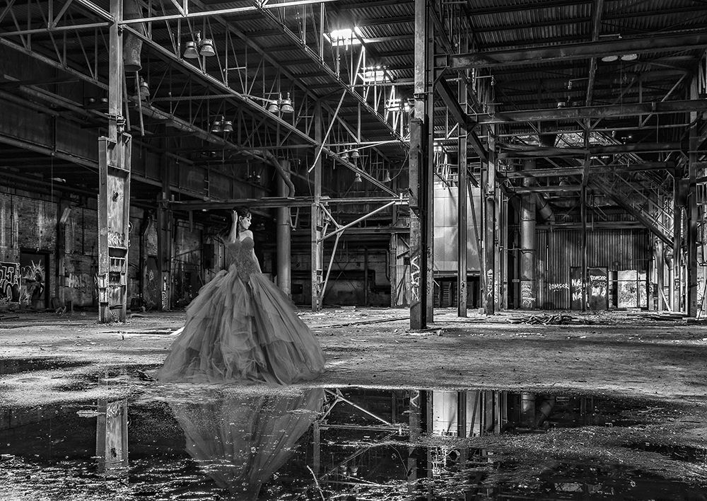 Unconventional Womenscape #8-The Factory (BW) art print by Julian Lauren for $57.95 CAD