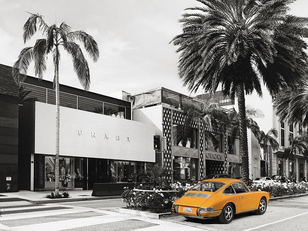 Rodeo Drive-Beverly Hills-California (BW) art print by Julian Lauren for $57.95 CAD