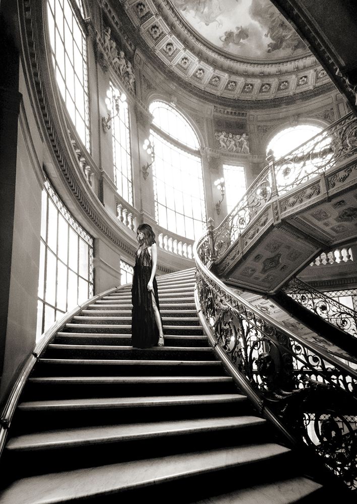 Femme sur lescalier art print by Haute Photo Collection for $57.95 CAD