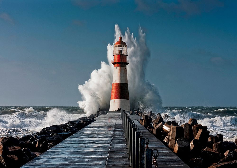 Lighthouse in the Mediterranean Sea art print by Pangea Images for $57.95 CAD