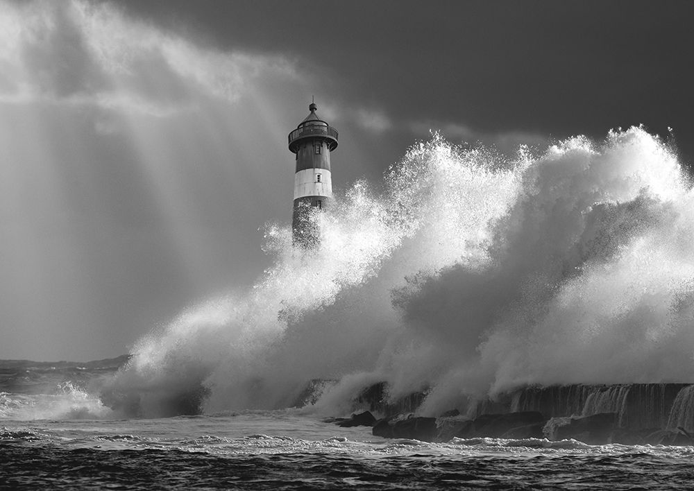 The Big Wave (BAndW) art print by Pangea Images for $57.95 CAD
