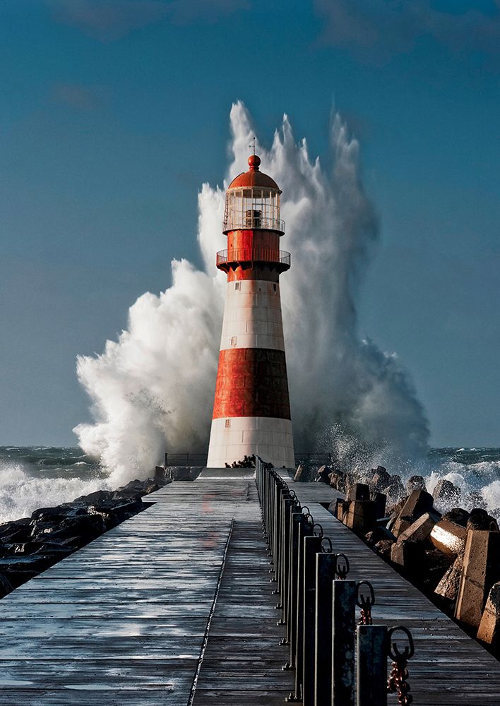 Lighthouse in the Mediterranean Sea (detail) art print by Pangea Images for $57.95 CAD