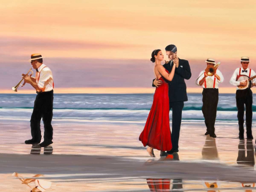 Romance on the beach - detail art print by Pierre Benson for $57.95 CAD