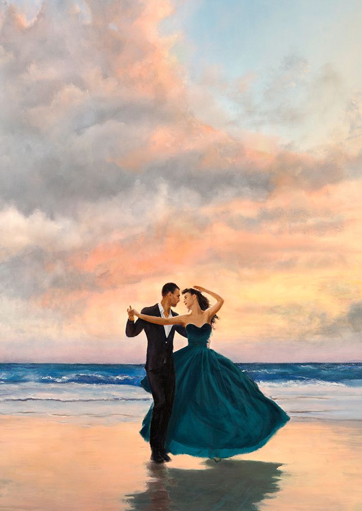 Dancing on the Beach (detail) art print by Pierre Benson for $57.95 CAD
