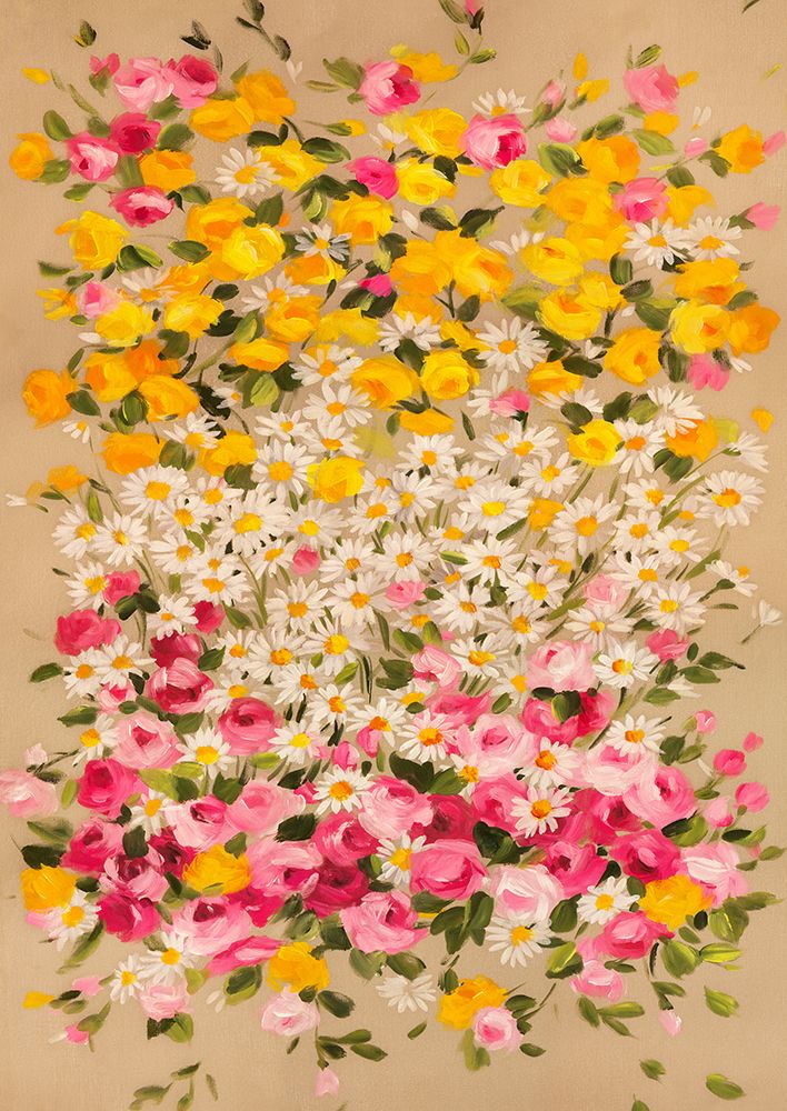 Festone di Fiori (beige) art print by Anna Borgese for $57.95 CAD