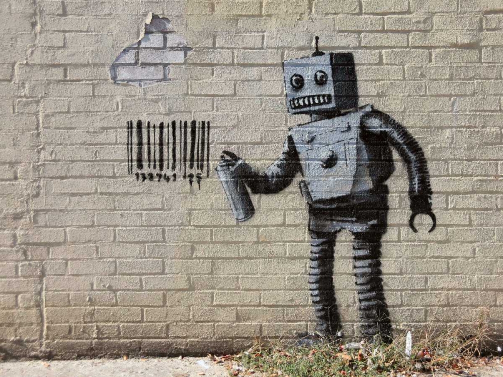 Stillwell Avenue Coney Island NYC-graffiti attributed to Banksy art print by Anonymous for $57.95 CAD