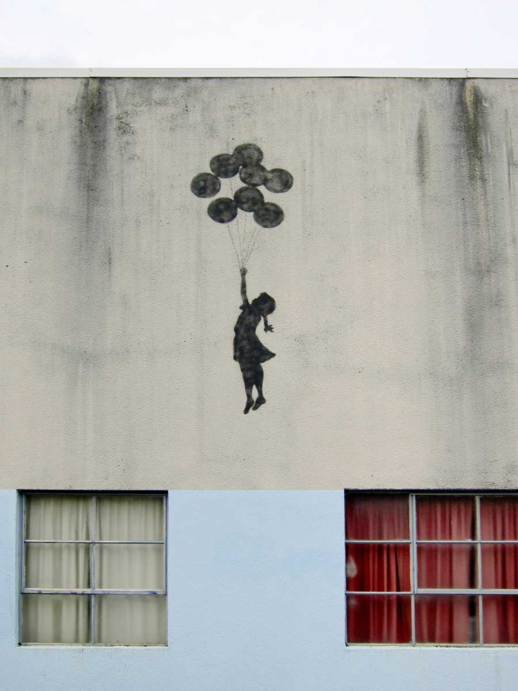Building in Bristol (graffiti attributed to Banksy) art print by Anonymous (attributed to Banksy) for $57.95 CAD