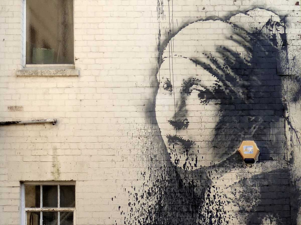 Hanover Place, Bristol (graffiti attributed to Banksy) art print by Anonymous (attributed to Banksy) for $57.95 CAD