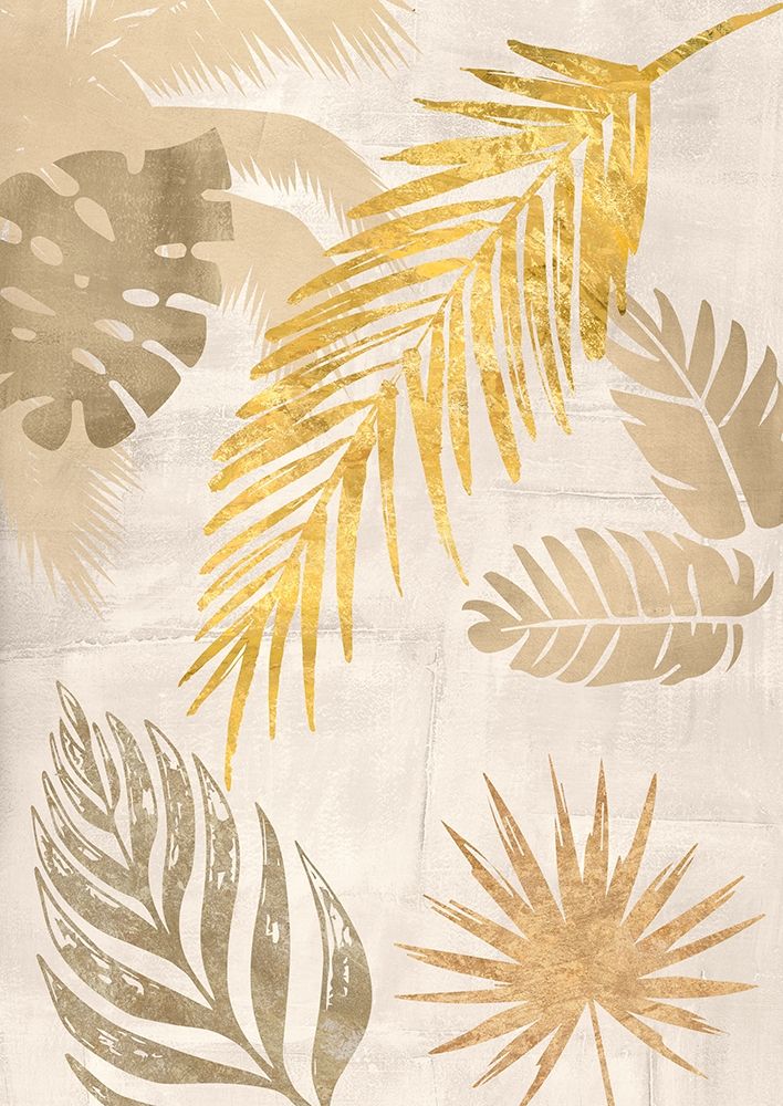 Palm Leaves Gold I art print by Eve C. Grant for $57.95 CAD
