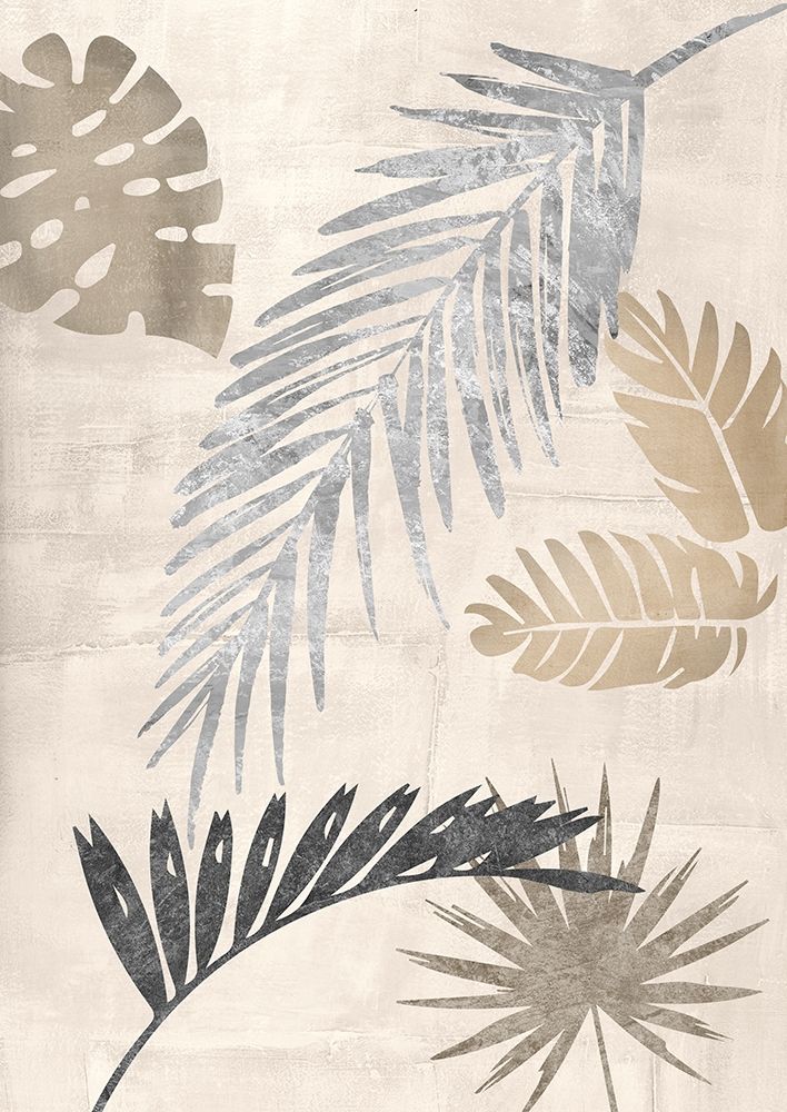Palm Leaves Silver III art print by Eve C. Grant for $57.95 CAD