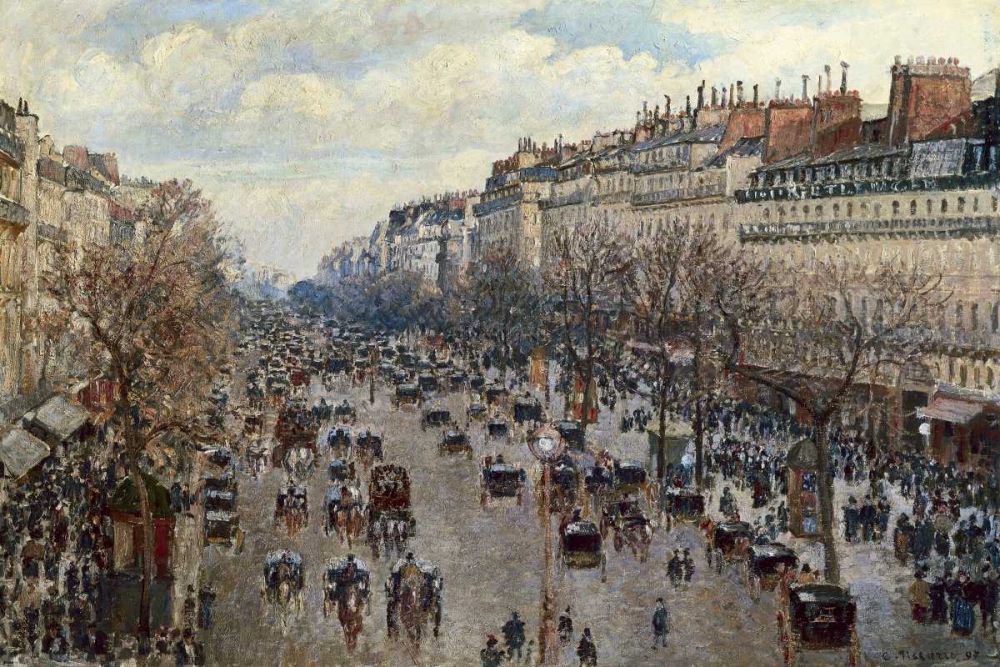 Boulevard Monmartre a Paris art print by Camille Pissarro for $57.95 CAD